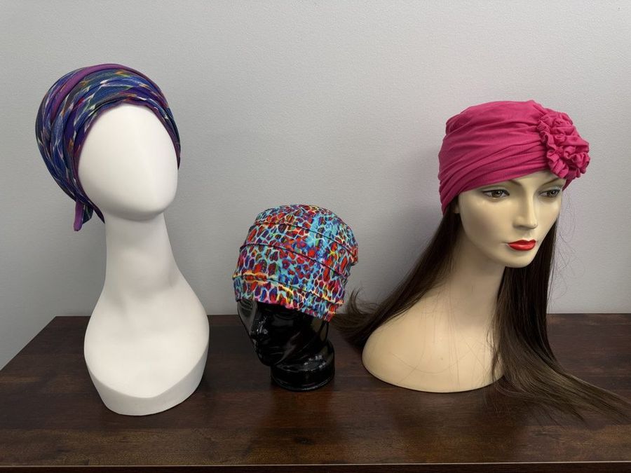Wraps, turbans and comfort caps at Hair Response